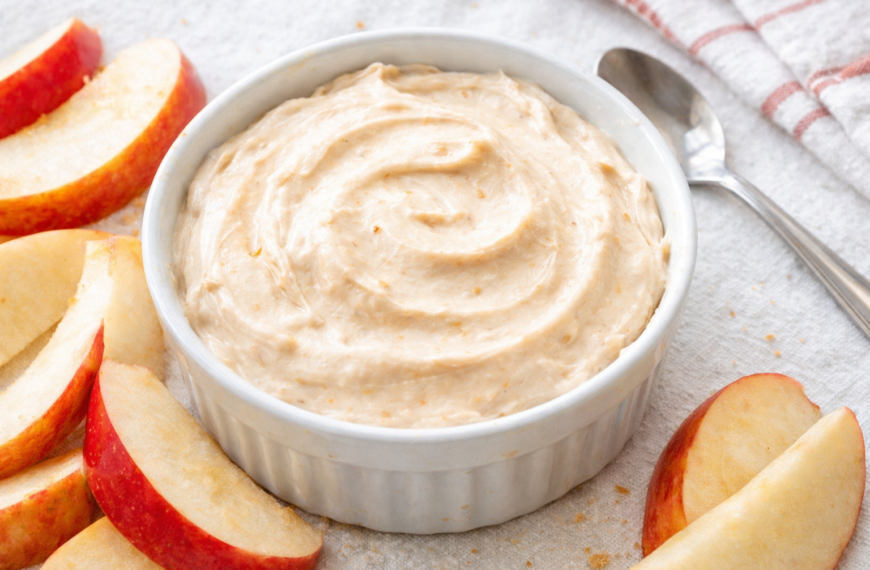 This creamy apple dip uses only four ingredients, and it’s the&hellip;