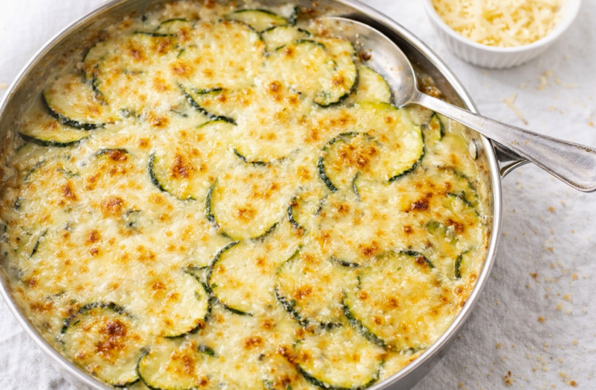 A creamy, cheesy zucchini gratin, made with simple ingredients, comes together&hellip;
