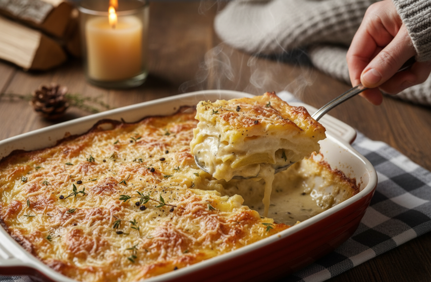 Pour this 1 creamy pour-over over potatoes into a glass casserole&hellip;