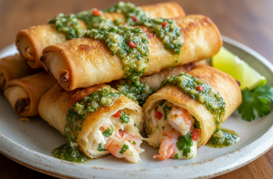 Crispy Crab and Shrimp Queso Rolls Recipe
