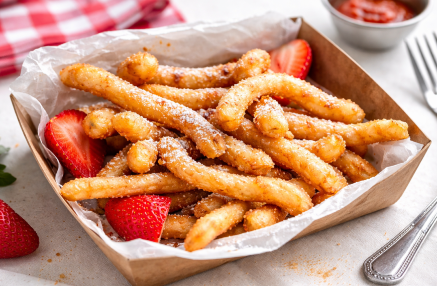 Make crispy funnel cake sticks at home, a fair food favorite&hellip;