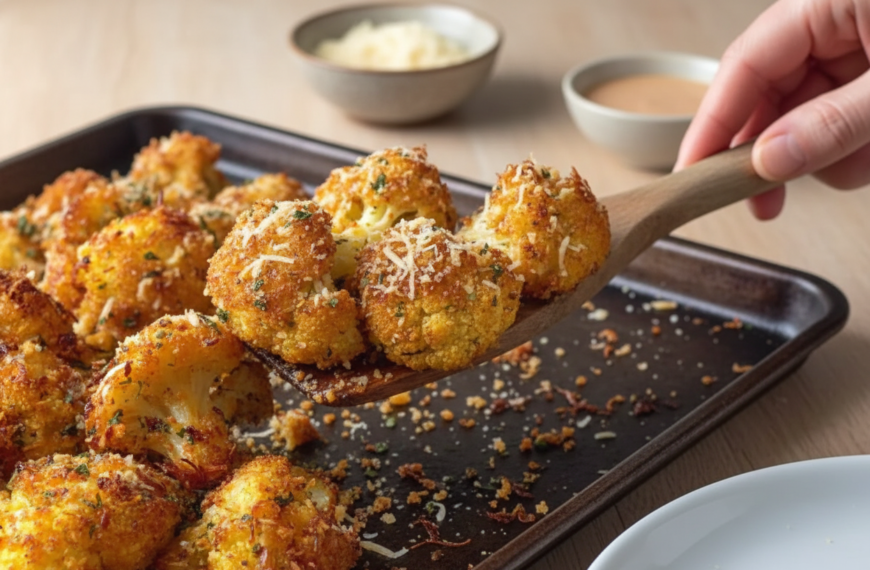 Crispy Parmesan Cauliflower Bites