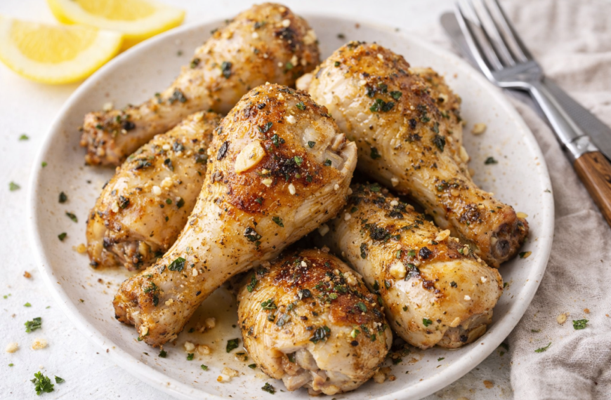 Juicy, crispy baked chicken drumsticks, a simple family dinner with minimal&hellip;