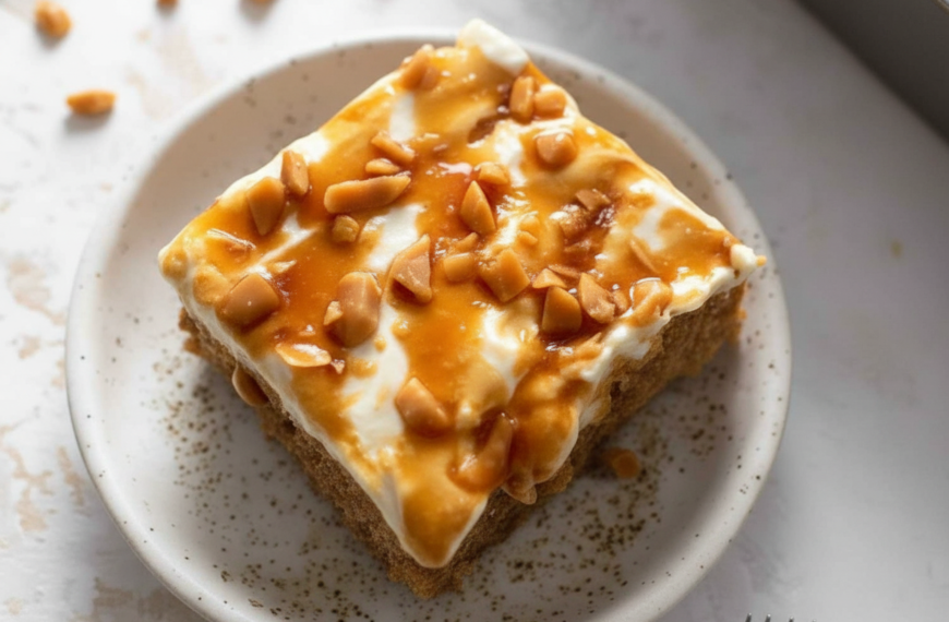 Caramel Apple Poke Cake