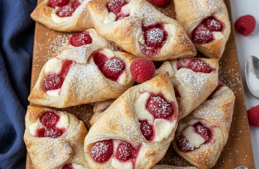 Easy Raspberry Danish with Puff Pastry