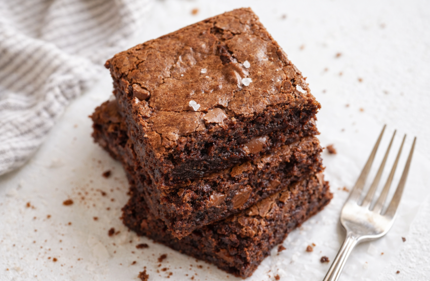 The easiest fudgy brownies you can make, with a rich homemade&hellip;