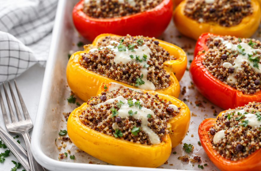 Make a cozy, healthy dinner tonight with quinoa stuffed peppers, a&hellip;