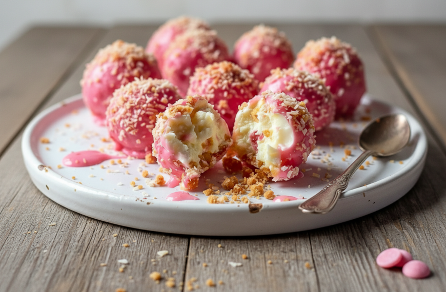 Strawberry Crunch Cheesecake Bites