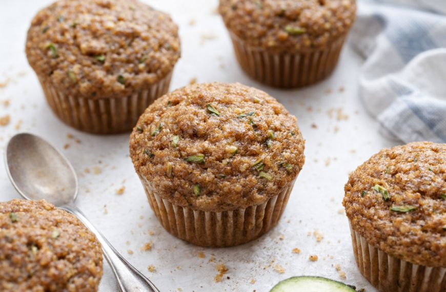 These zucchini applesauce muffins stay moist for days, a healthy breakfast&hellip;