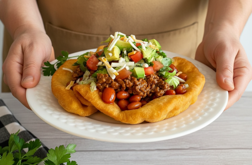 Homemade Navajo Taco (Indian Fry Bread) Recipe