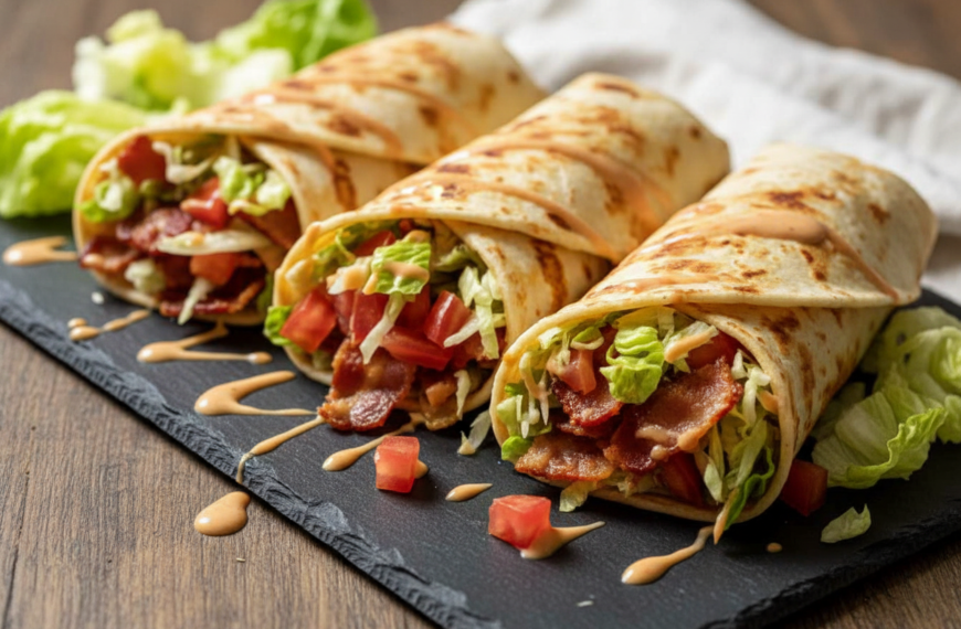 Gourmet BLT Wraps with Secret Sauce