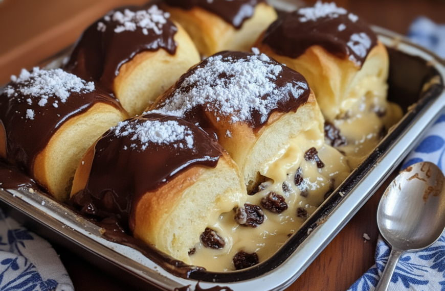 Boston Cream Pie Stuffed Hawaiian Rolls