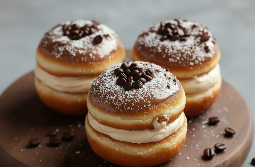 Indulgent Coffee Cream-Filled Donuts to Sweeten Your Morning