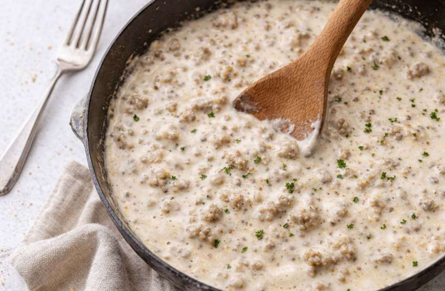 Make a classic sausage gravy from scratch in 20 minutes, perfect&hellip;