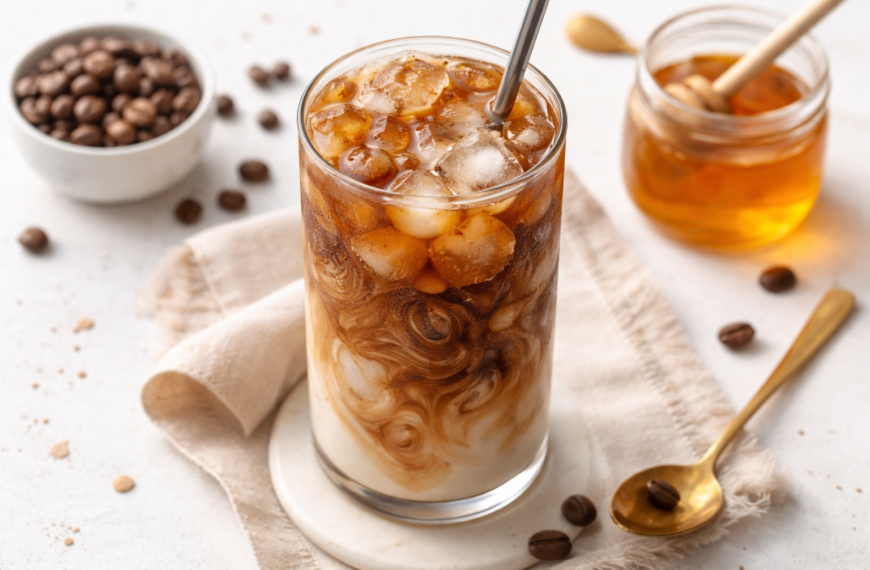 Skip the coffee shop line, and make this creamy, dairy-free honey&hellip;