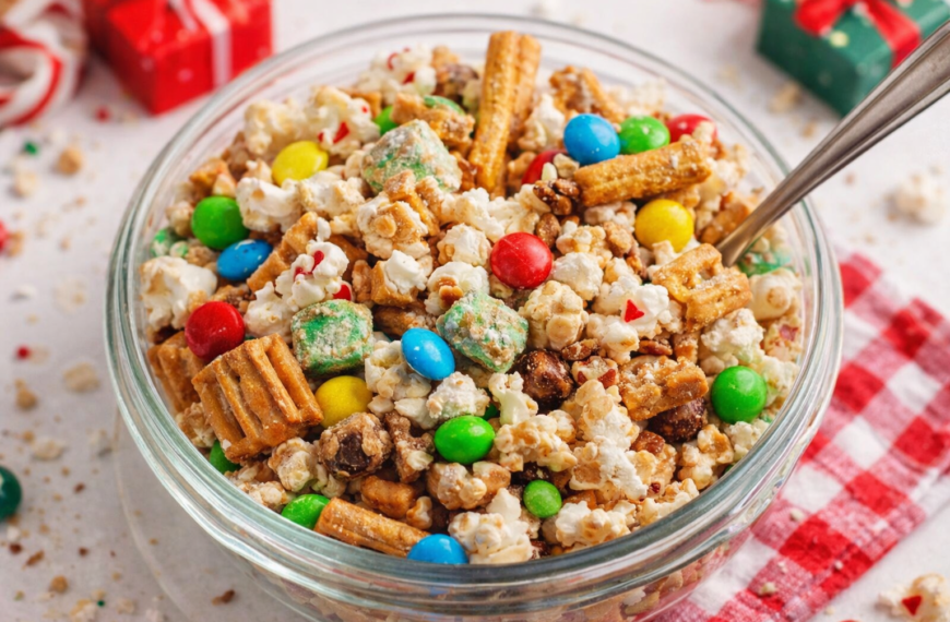 Make festive Reindeer Munch at home, a sweet and salty holiday&hellip;