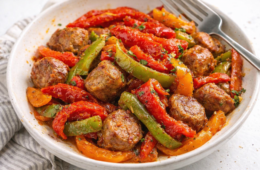 Make juicy, flavorful sausage and peppers at home, an easy one-pan&hellip;