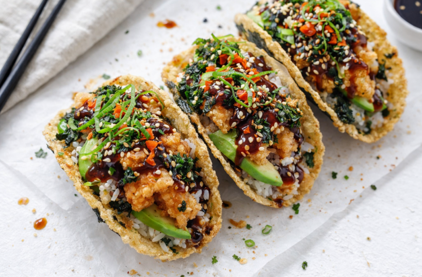 Learn how to make sushi tacos at home, a fun fusion&hellip;