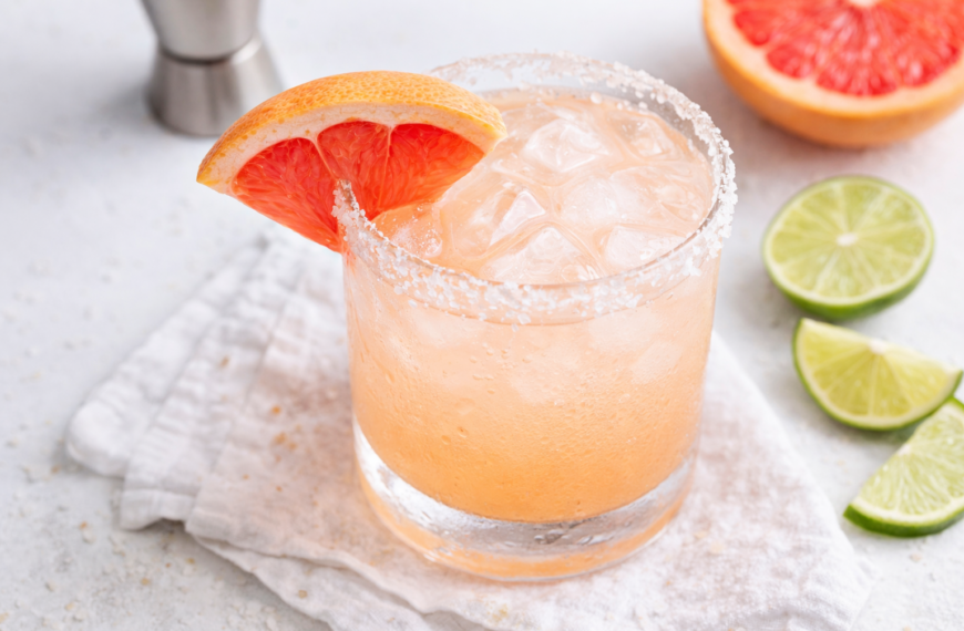 Make a fresh grapefruit paloma at home, a simple, tangy cocktail&hellip;