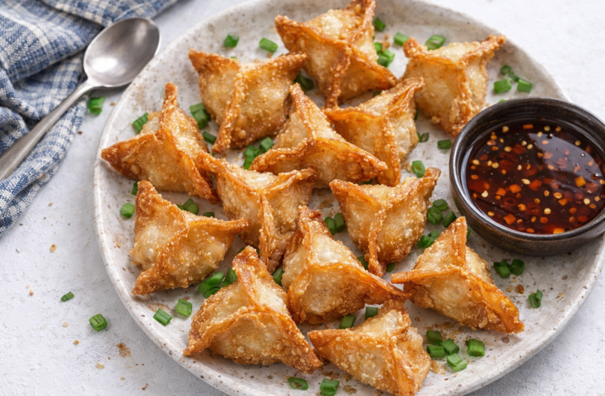 Crispy crab rangoon is easy to make at home, with a&hellip;