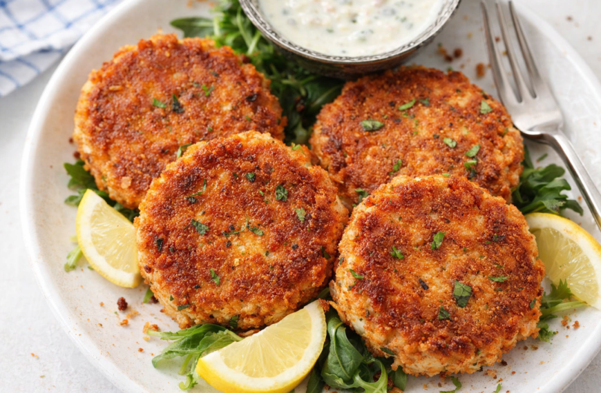 Make crispy salmon patties for dinner tonight, using canned salmon and&hellip;