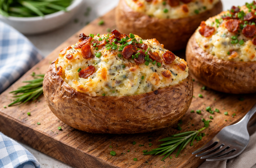 Master the art of crispy-skinned stuffed jacket potatoes, a simple, crowd-pleasing&hellip;
