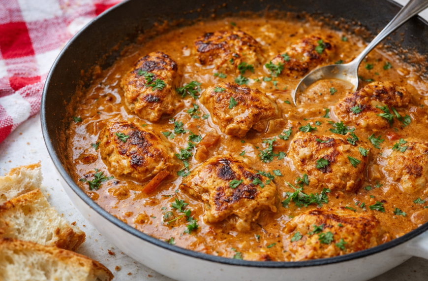 This classic Hungarian chicken paprikash recipe, with its creamy skillet sauce,&hellip;