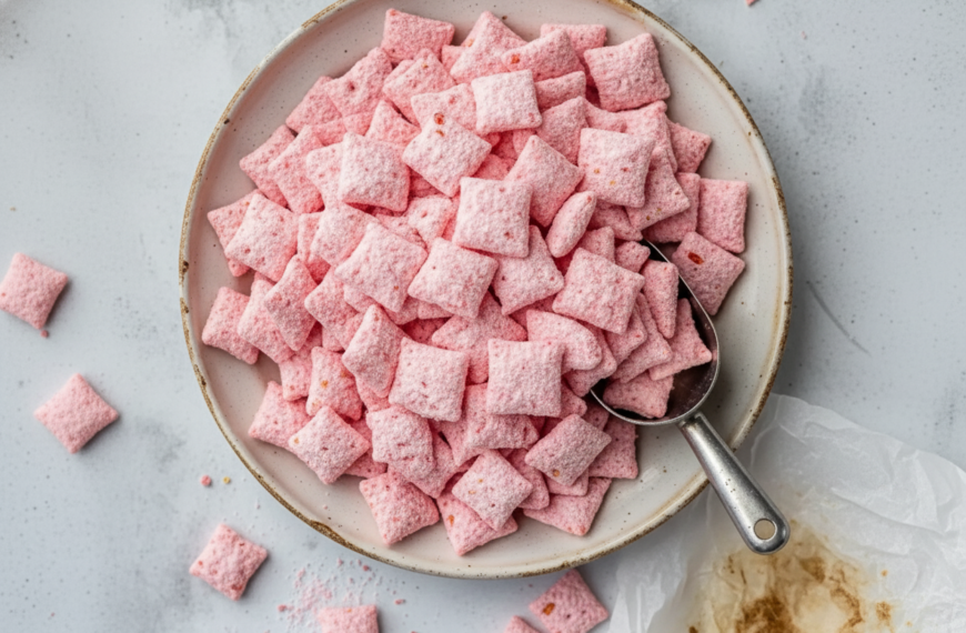 Easy Strawberry Shortcake Puppy Chow