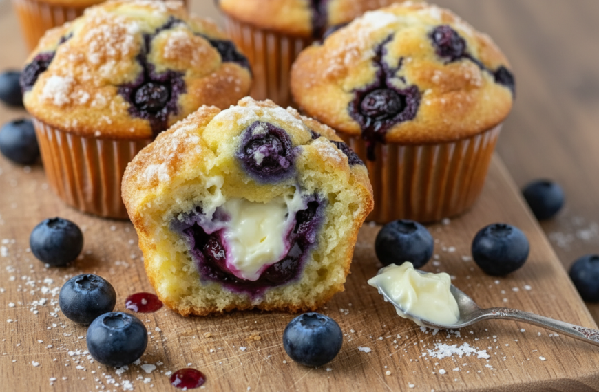 Blueberry Cream Cheese Muffins recipe