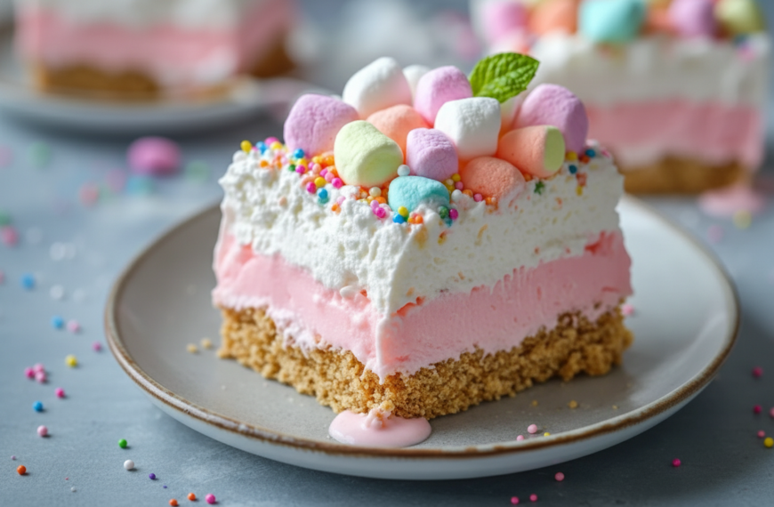Bubblegum Cloud Slice Dessert: A Sweet Indulgence – Family Dish Recipes