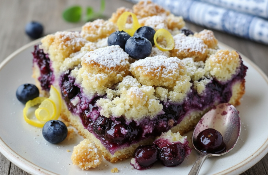 Lemon Blueberry Cheesecake Dump Cake
