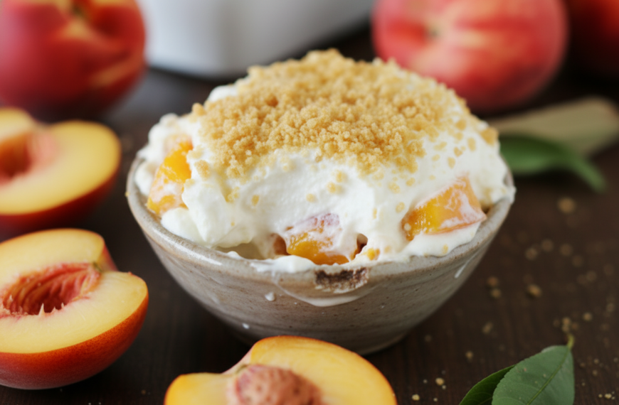 {Easy} No-Bake Peach Yum Yum
