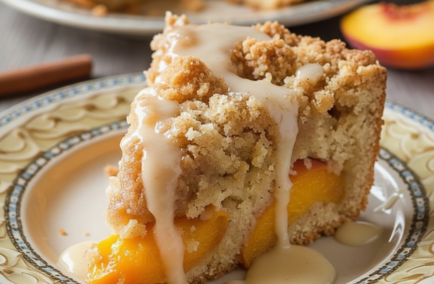 Southern Peach Crumb Cake Recipe