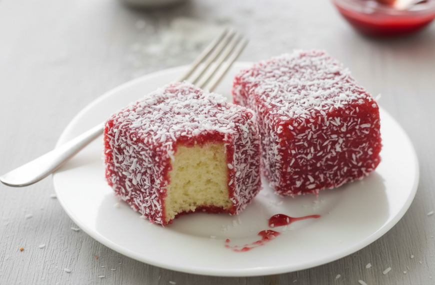 Raspberry Lamingtons