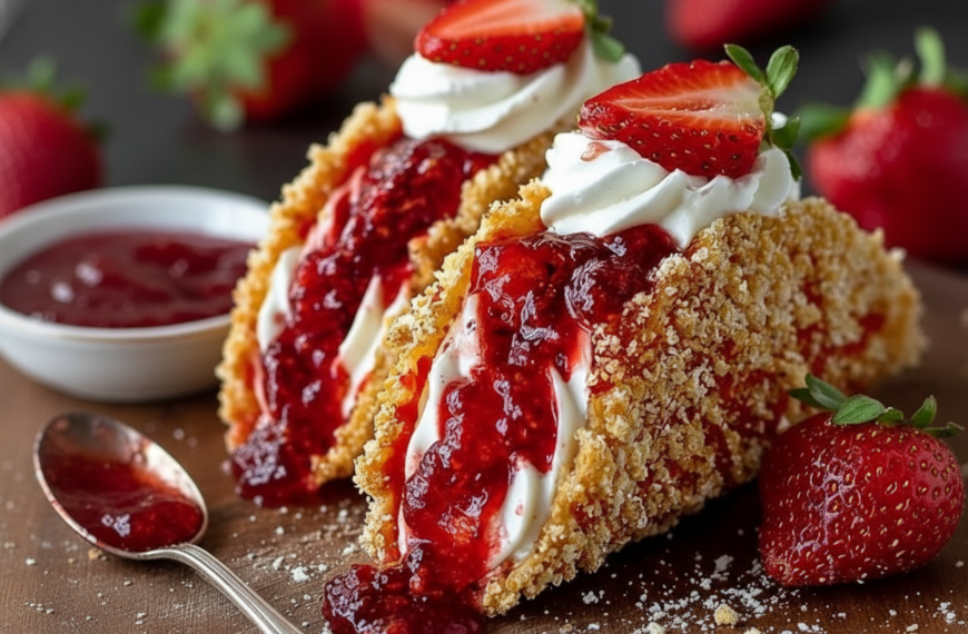 Strawberry Crunch Cheesecake Tacos