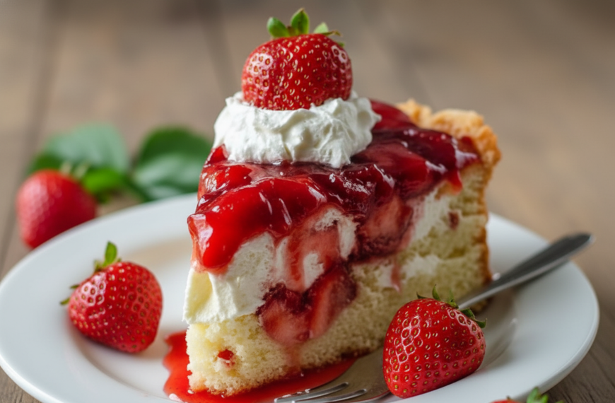 Strawberry Earthquake Cake 