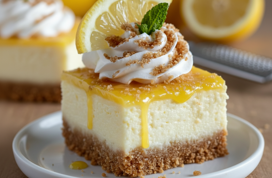 Heavenly Lemon Cheesecake Bars