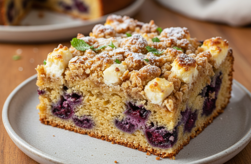 My Go-To Blueberry Streusel Breakfast Cake
