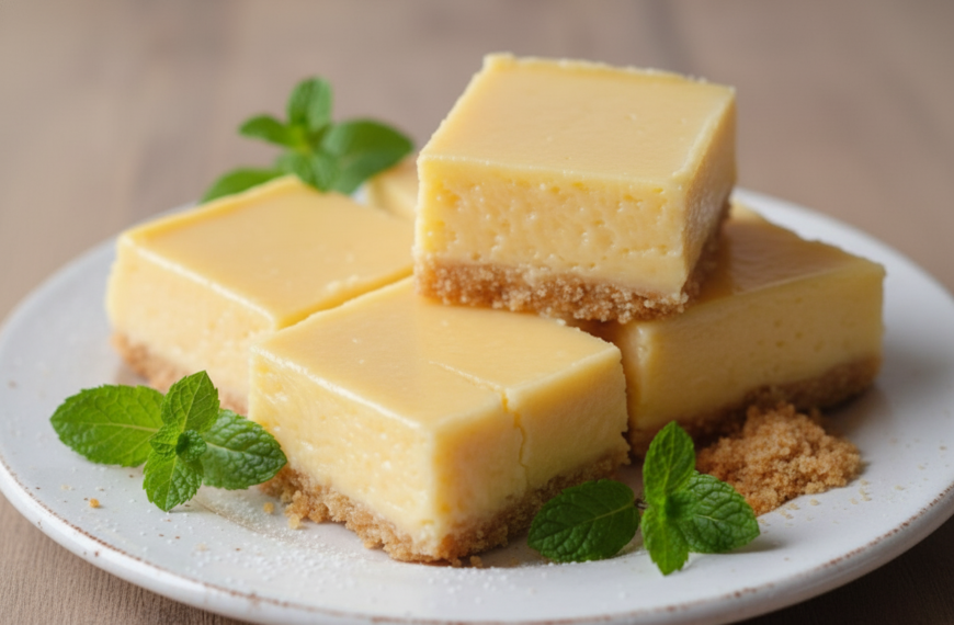 Delicious lemon bars with a buttery crust and zesty lemon filling.