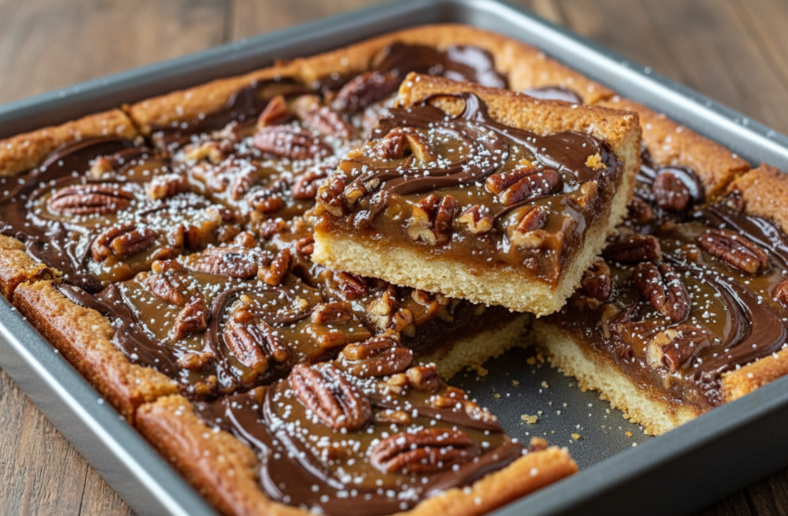 Pecan brownie bars with rich chocolate topping and crunchy pecans, perfect for dessert or snack.