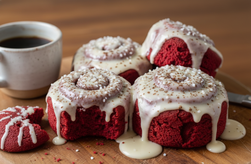 Heavenly Red Velvet Cinnamon Rolls