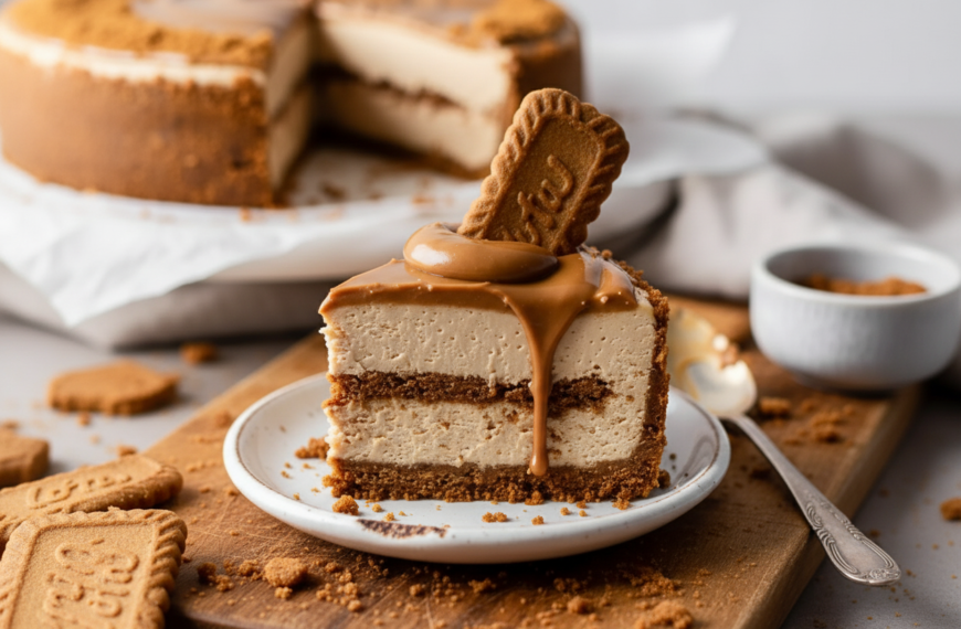No Bake Biscoff Cheesecake
