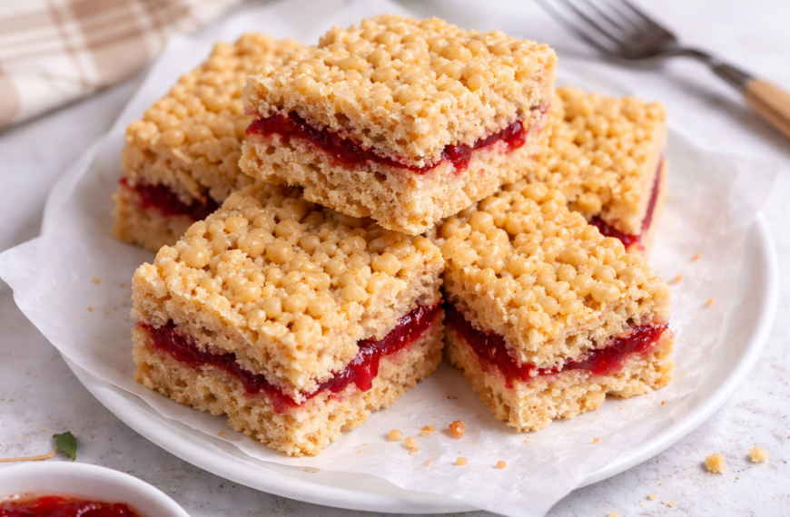 These peanut butter jelly bars have a chewy oat crust, and&hellip;