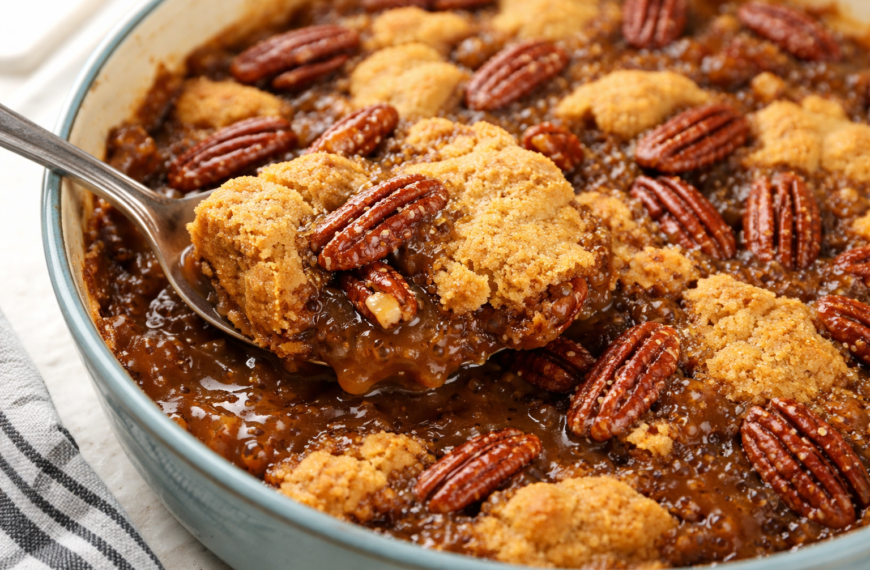 This cozy dessert, a pecan pie cobbler, is easier to make&hellip;