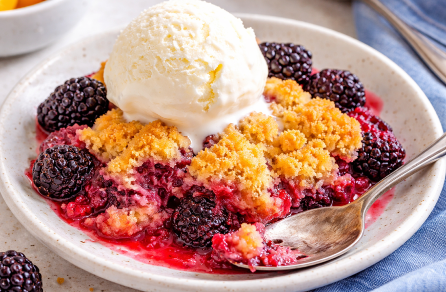 A simple blackberry cobbler recipe, with fresh summer fruit, for a&hellip;
