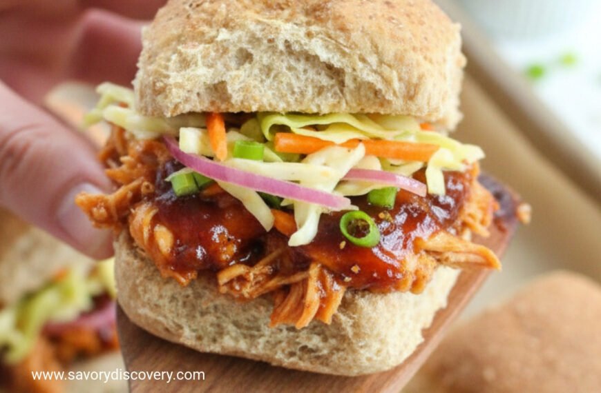 Quick BBQ Pulled Chicken Sliders
