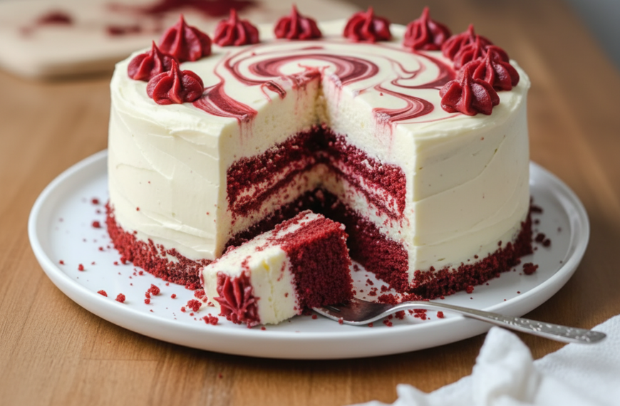 Irresistible Red Velvet Cheesecake Swirl Cake for Every Occasion