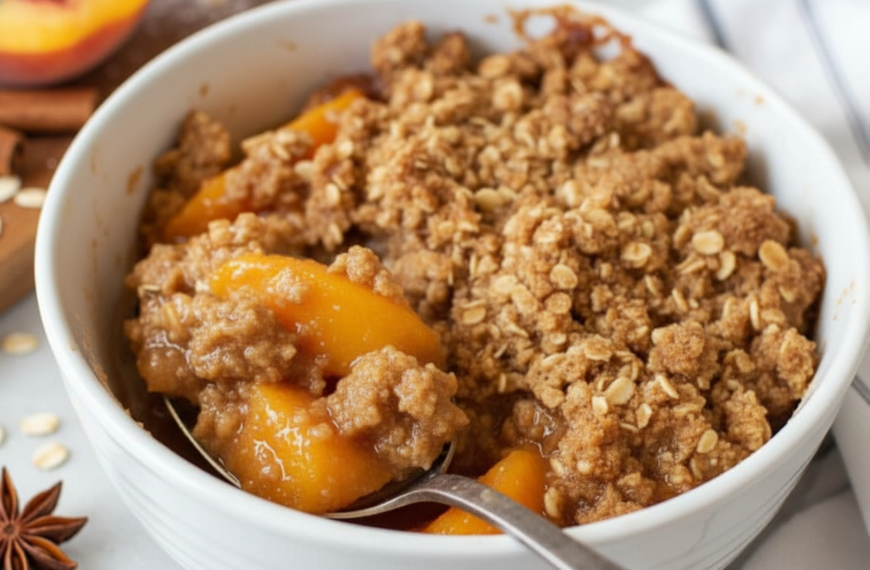 Easy Peach Crisp with Frozen Peaches – The Midwest Kitchen Blog
