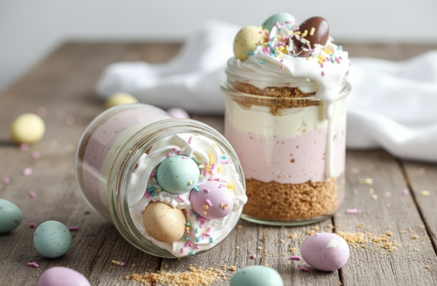 Easter Egg Cheesecake Jars