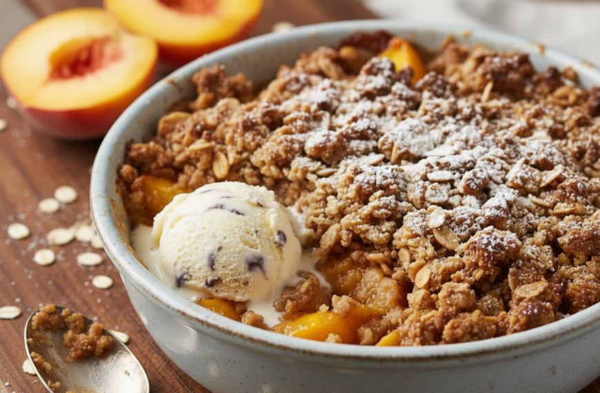 Peach Cobbler With Oatmeal Topping (The BEST Easy Recipe)